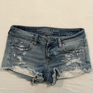 American Eagle Denim Stretch Shorts - Size W 4